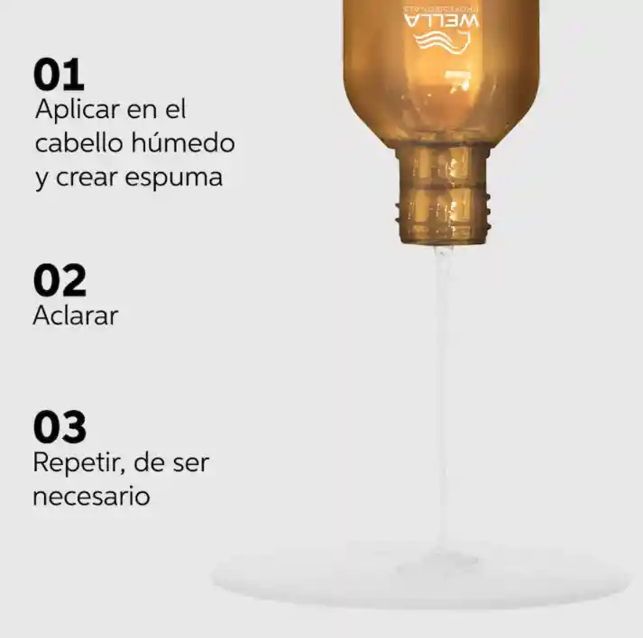 Shampoo Nutritivo Y Suavizante Para Cabello Seco, Indisciplinado Y Sin Brillo Wella Ultimate Smooth 1000ml (paso 1)