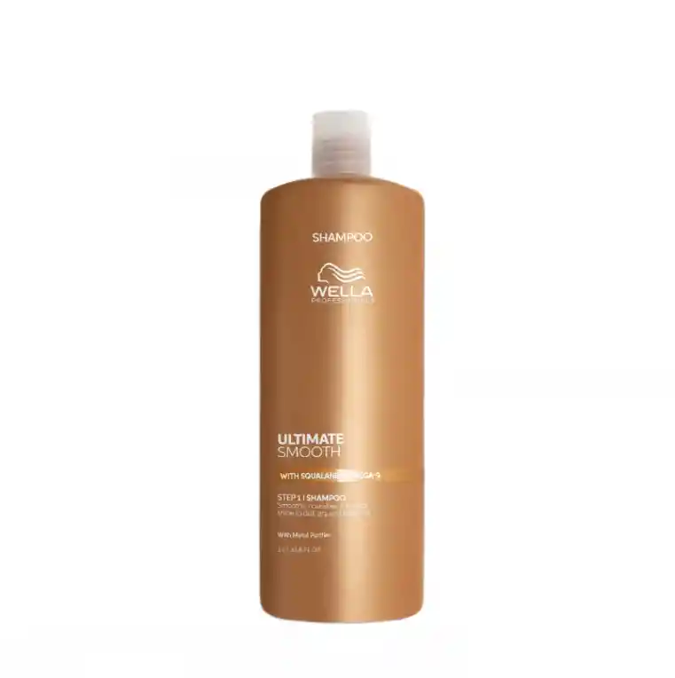Shampoo Nutritivo Y Suavizante Para Cabello Seco, Indisciplinado Y Sin Brillo Wella Ultimate Smooth 1000ml (paso 1)