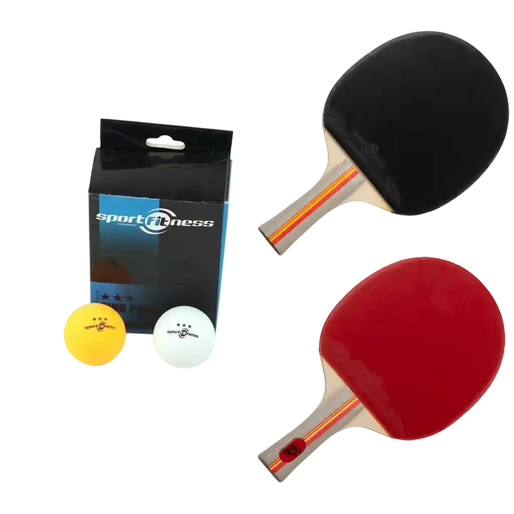 Combo Par Raquetas Y 6 Pelotas Ping Pong