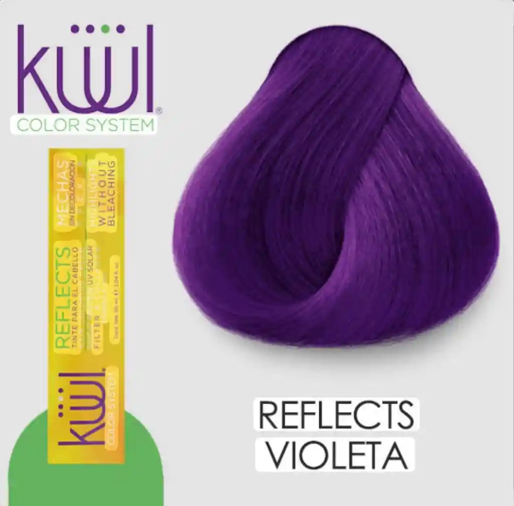 Tinte Reflects Violeta 90grs Viene Con Peroxido De 30 Vol
