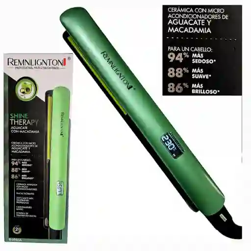 Plancha Para El Cabello Remnlignton Shine Therapy Aguacate Con Macadamia