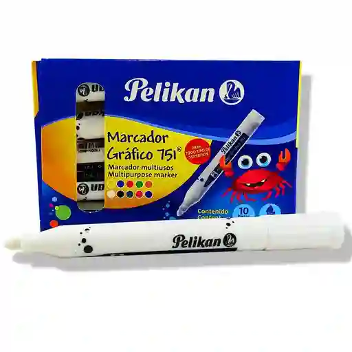 Marcador Pelikan Grafico Blanco