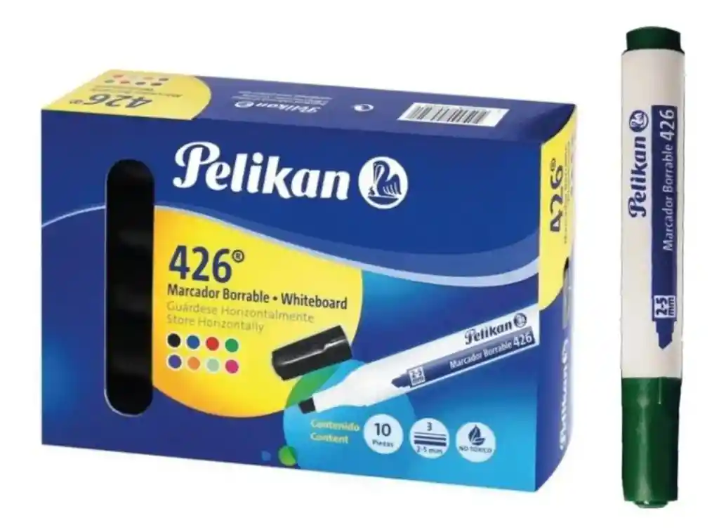 Marcador Pelikan Verde Borrable