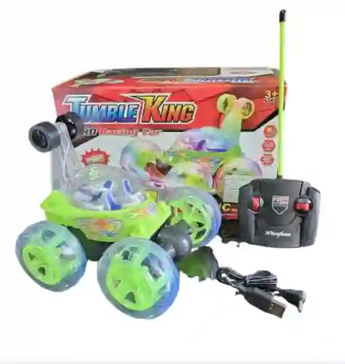 Carro A Control Remoto Carro Loco Juguete Niños Verde