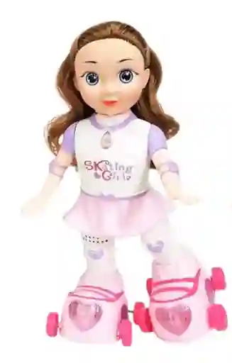 Muñeca Patinadora Luces Y Sonido Juguete Niñas Morada
