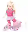 Muñeca Patinadora Luces Y Sonido Juguete Niñas Rosada