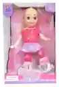 Muñeca Patinadora Luces Y Sonido Juguete Niñas Rosada