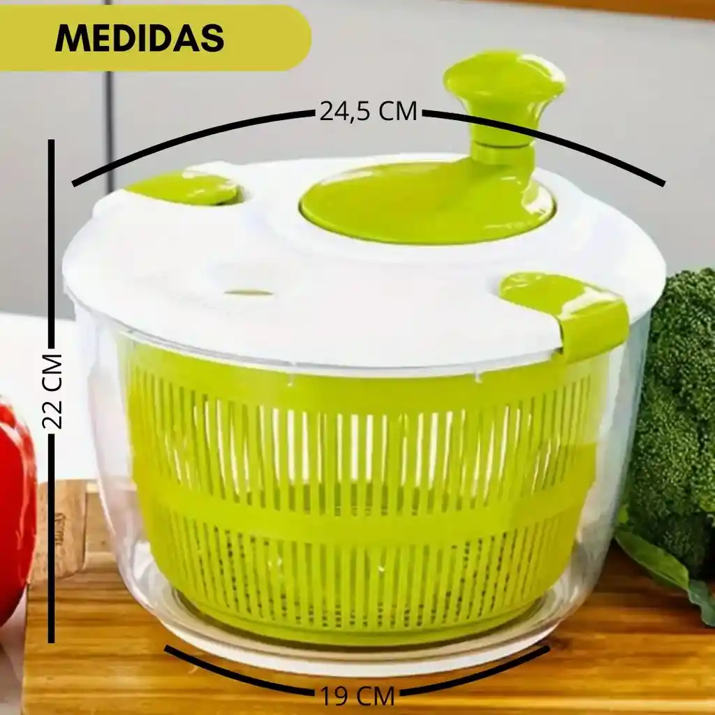 Escurridor Centrifugador Secadora De Verduras Fruta Cocina