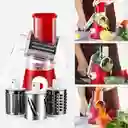Molino Picatodo Rallador De Verduras 3 En 1 Rojo