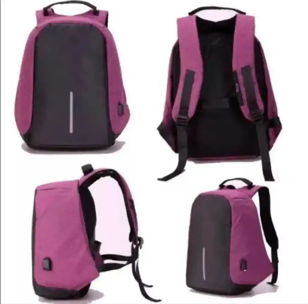 Morral Almacenamiento Bolso Antirrobo Morado