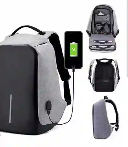 Morral Almacenamiento Bolso Morral Antirrobo Gris