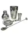 Kit Bartender Coctelera Utensilios Bar Acero Inoxidable