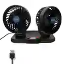 Mini Ventilador Doble Para Carro Y Oficina Graduable Conexion Usb