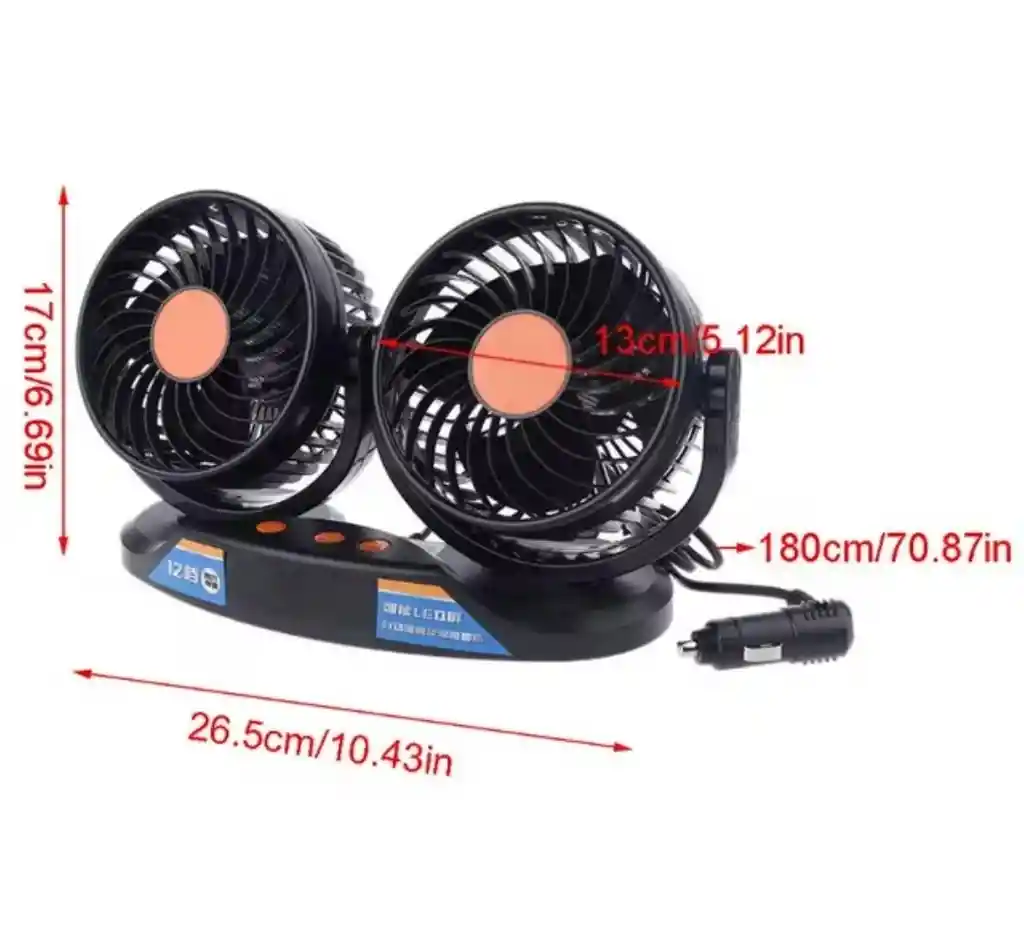 Mini Ventilador Doble Para Carro Y Oficina Graduable Conexion Usb
