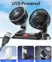 Mini Ventilador Doble Para Carro Y Oficina Graduable Conexion Usb