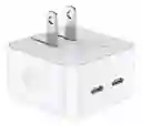 Cargador Iphone 50w Carga Rápida 2 Puertos Adaptador Generico