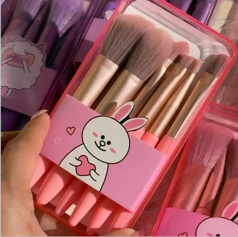 🎀 Set De Brochas X6 En Cajita Kawaii – ¡cute, Compacto Y Súper Útil!