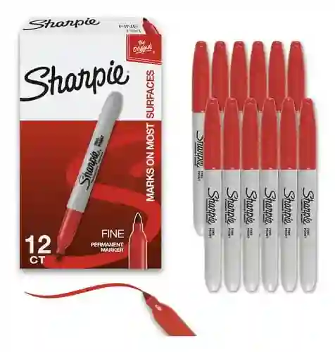 Marcador Sharpie Color Rojo