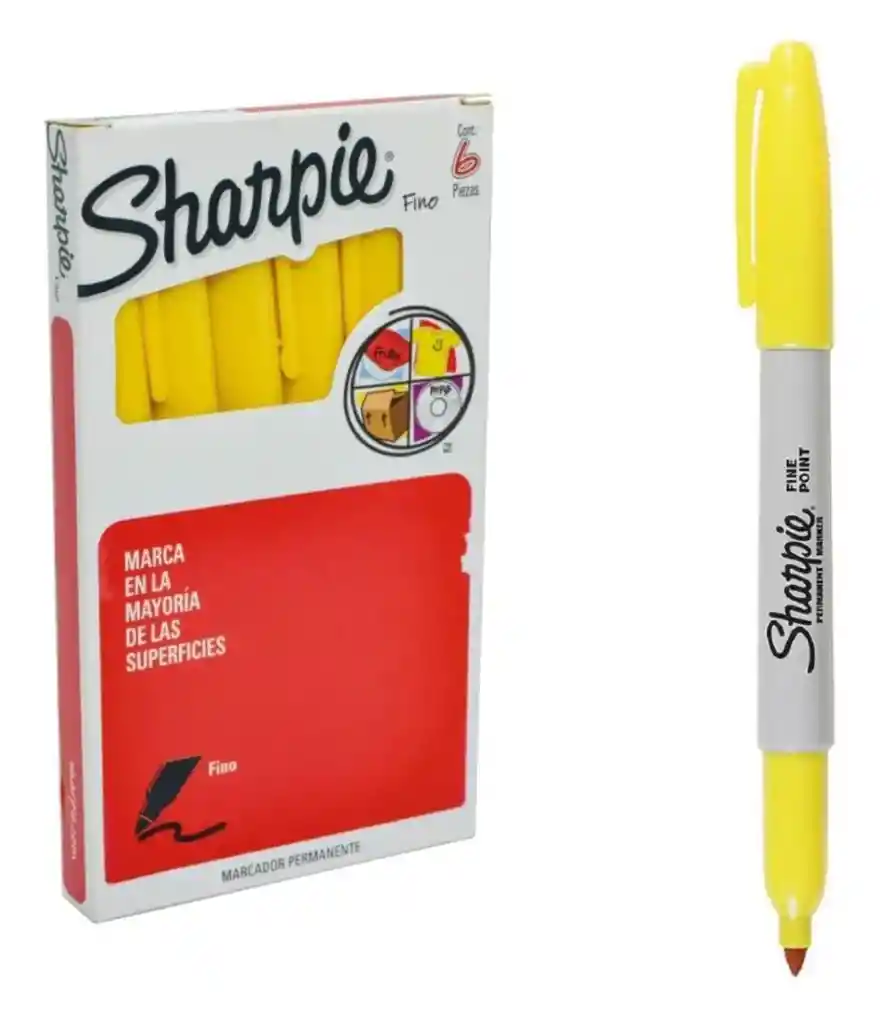 Marcador Sharpie Color Amarillo