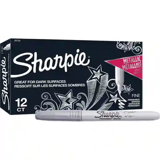 Marcador Sharpie Color Plata