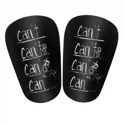 Mini Espinilleras Canilleras Futbol Protección Comodidad Color Negro
