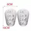 Mini Espinilleras Canilleras Futbol Protección Comodidad Color Blanco Con Letras Doradas
