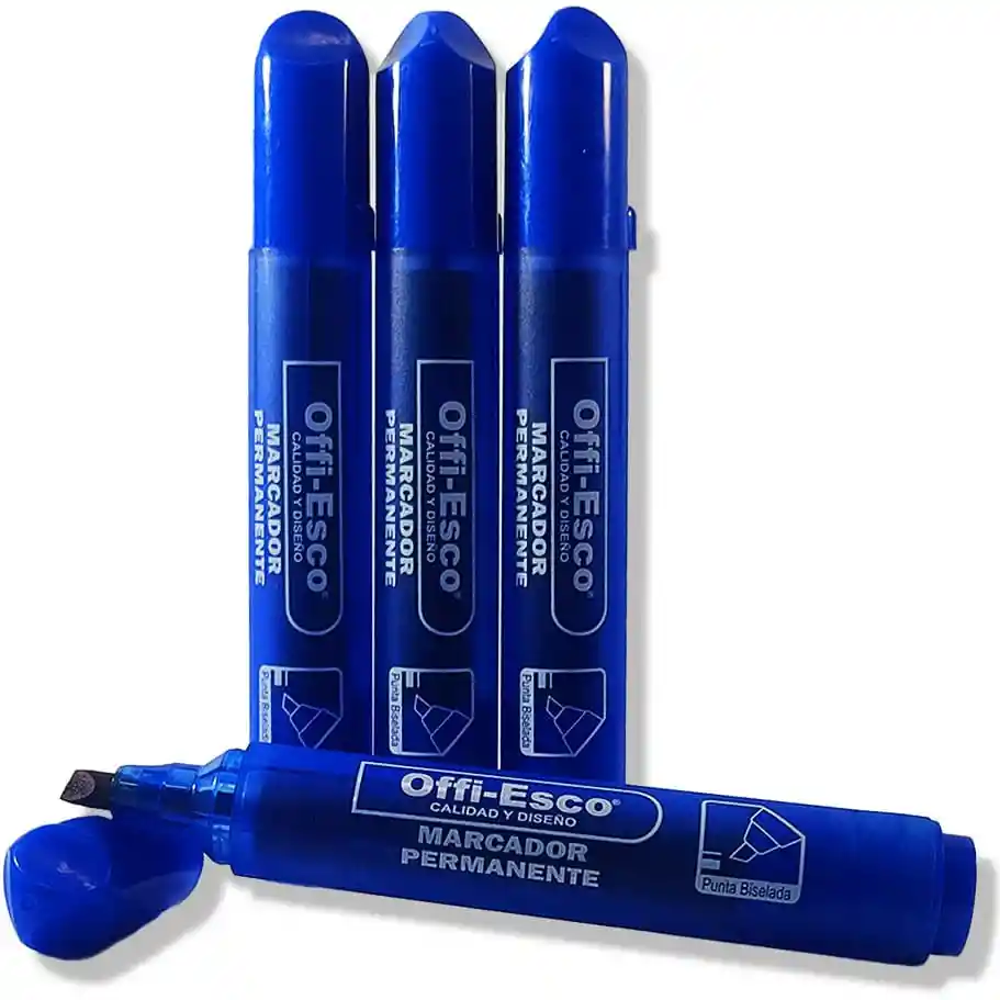 Marcador Permanente Offi-esco Color Azul