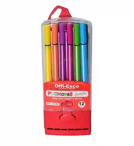 Plumones Lavables X12und Offi- Esco