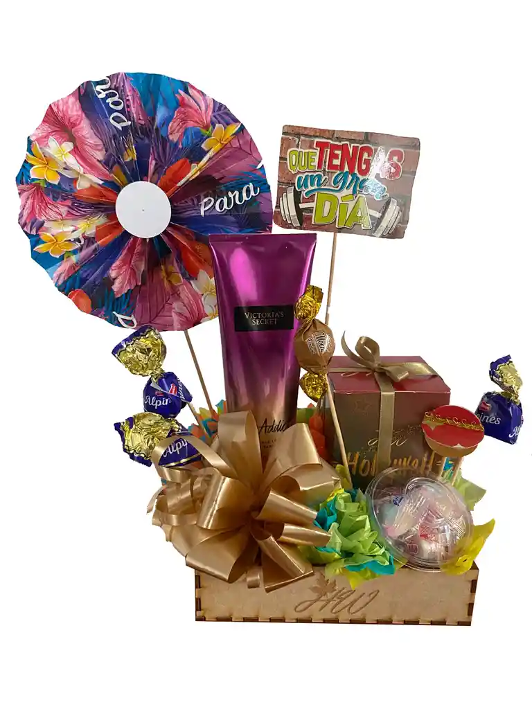 Ancheta De Regalo Con Vela Aromatica Y Crema Love Addict