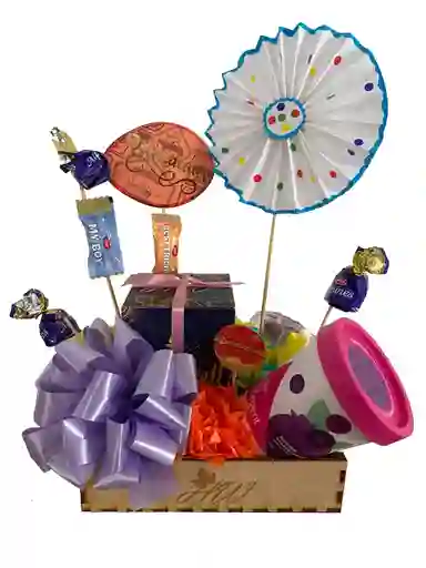 Ancheta De Regalo Con Vela Aromatica Y Crema Hidratante