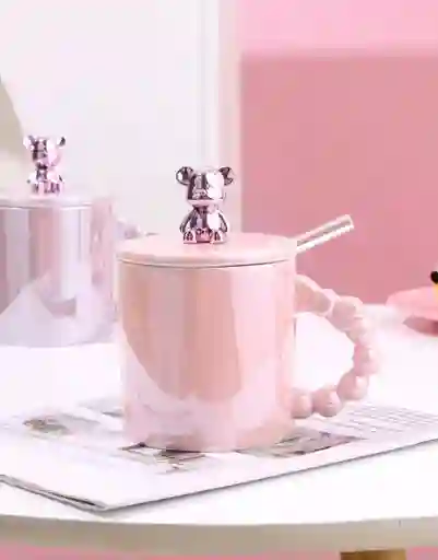 Mug Con Tapa De Osito