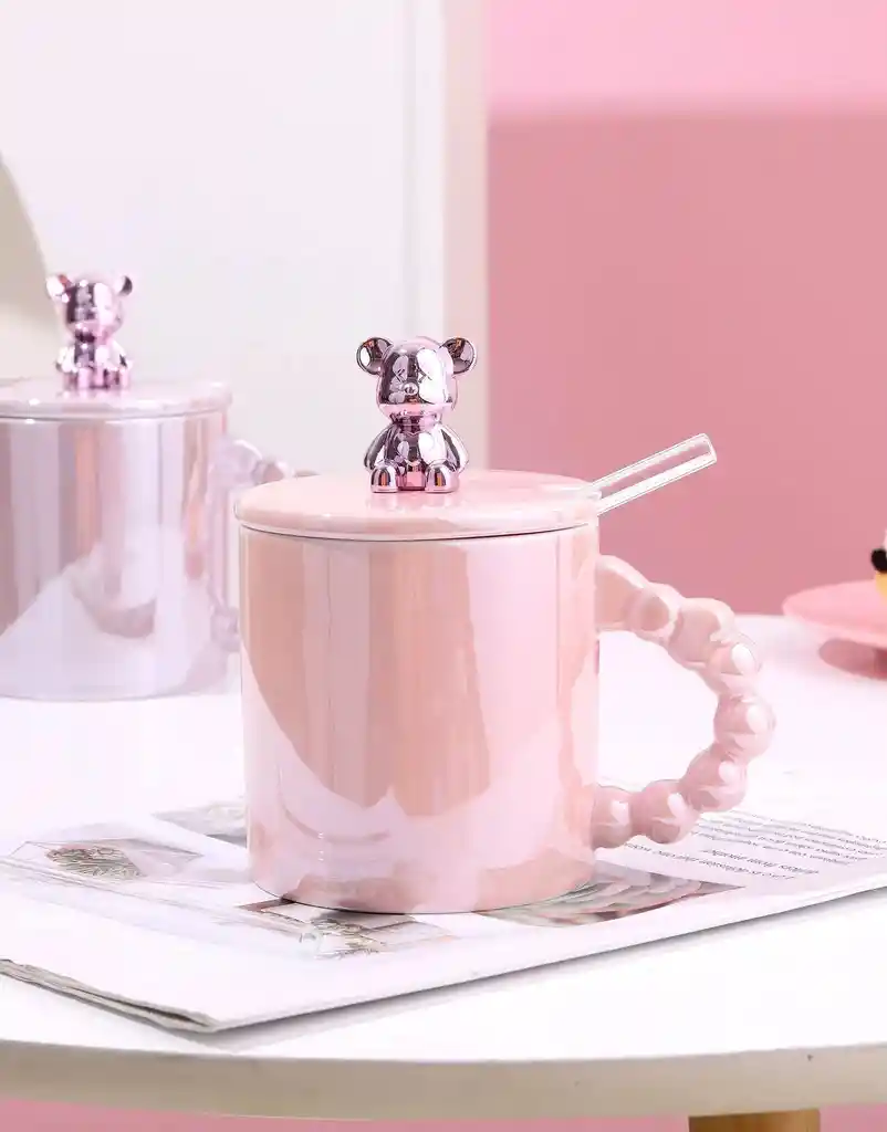 Mug Con Tapa De Osito