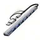 Hub Usb/tipo C 3.0 7 Puertos En Aluminio