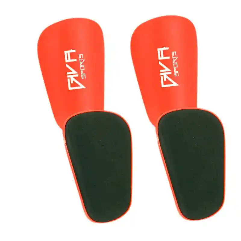 Mini Espinilleras Canilleras Futbol Protección Comodidad Color Rojo