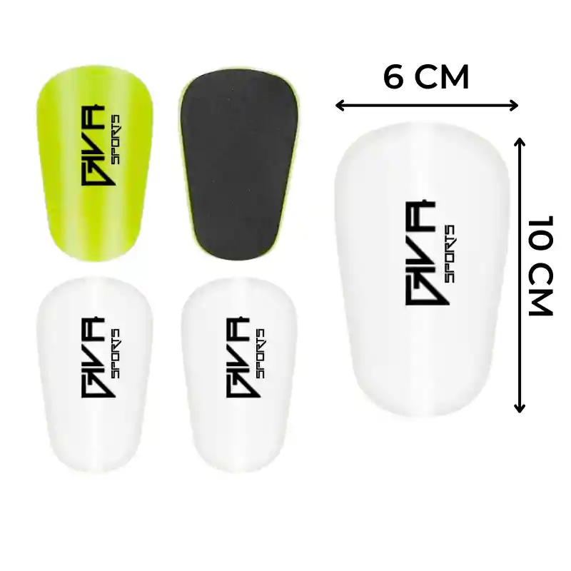 Mini Espinilleras Canilleras Futbol Protección Comodidad Color Amarillo Fluorescente
