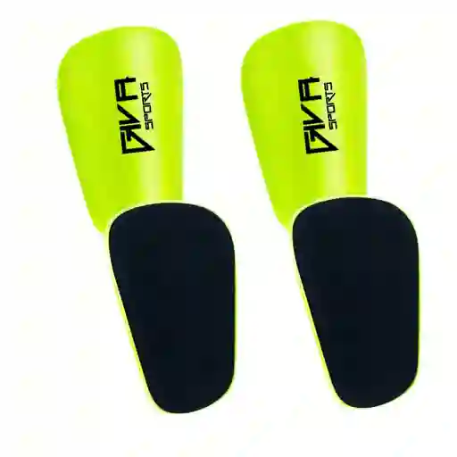 Mini Espinilleras Canilleras Futbol Protección Comodidad Color Amarillo Fluorescente