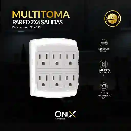 Multi Toma Pared 6 Salidas