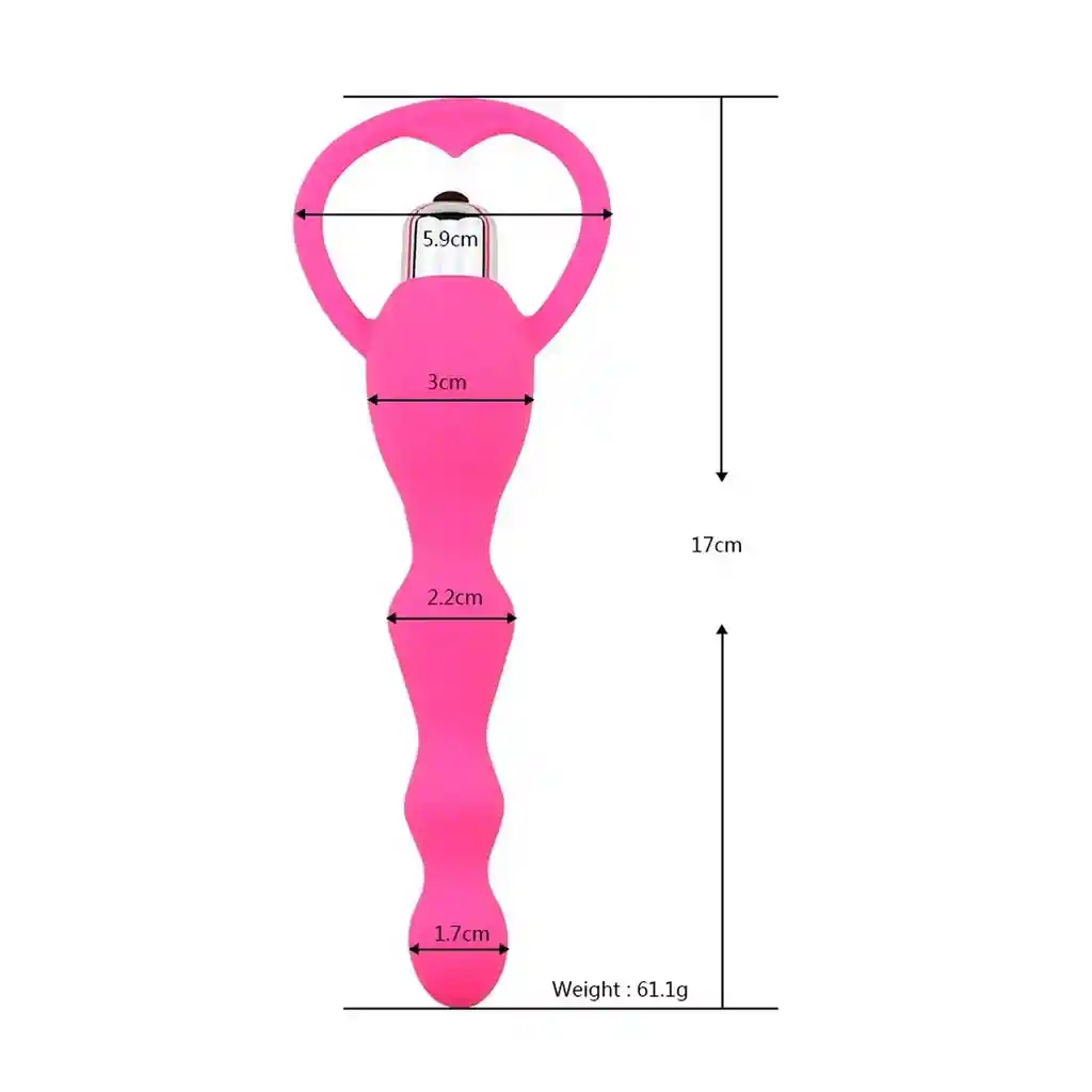 Plug Anal Vibrador Silicona Juguete + Baterias 26495-16