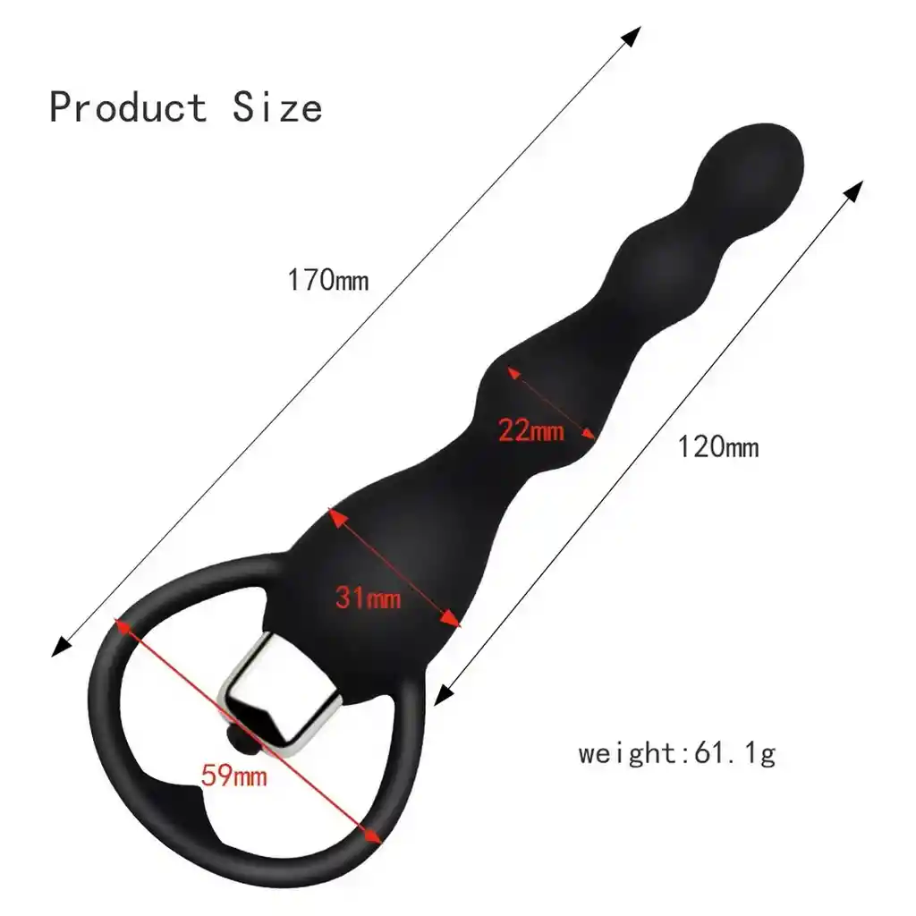 Plug Anal Vibrador Silicona Juguete + Baterias 26495-16