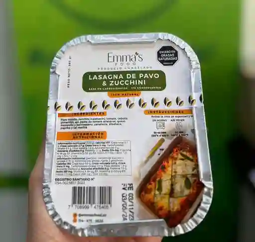 Lasagna De Pavo Y Zucchini 350gr