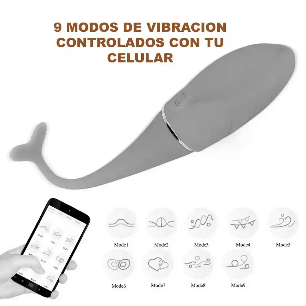Vibrador Consolador Delfin Recargable Control Movil 26495-42