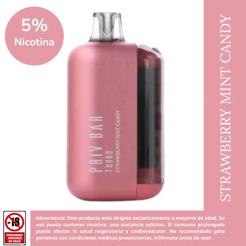Vape 15.000 Puffs Strawberry Mint Candy