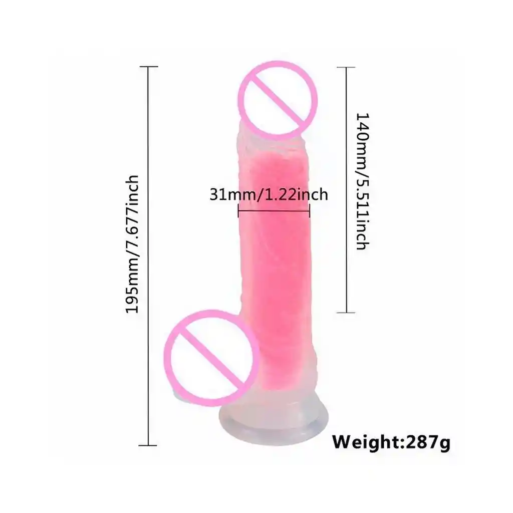 Dildo Consolador Neòn Consolador Juguete Silicona 26495-36