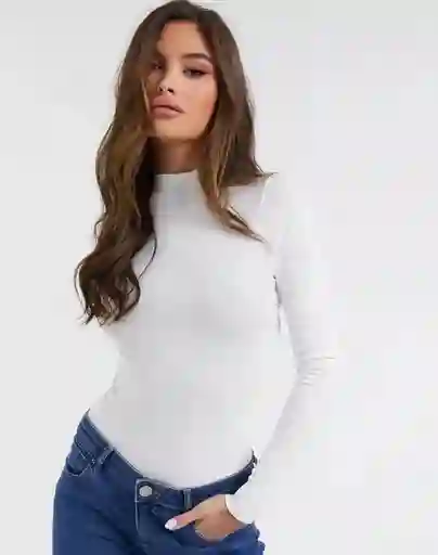 Body Cuello Talla M/l Blanco