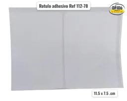 Rotulo Adhesivo 11.5 X 7.5 .cm X 2 Und Ref 112-78