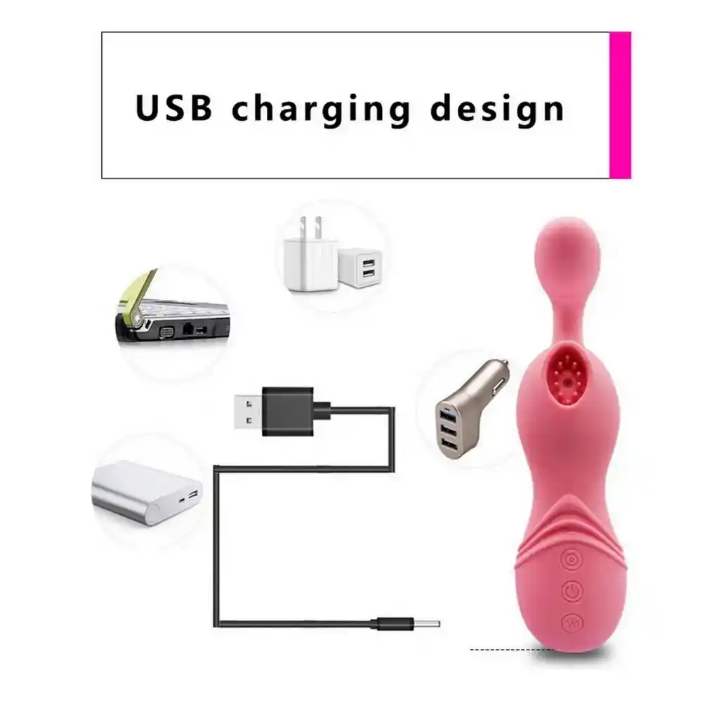 Vibrador Succionador De Clitoris Masajea Recargable 26495-28