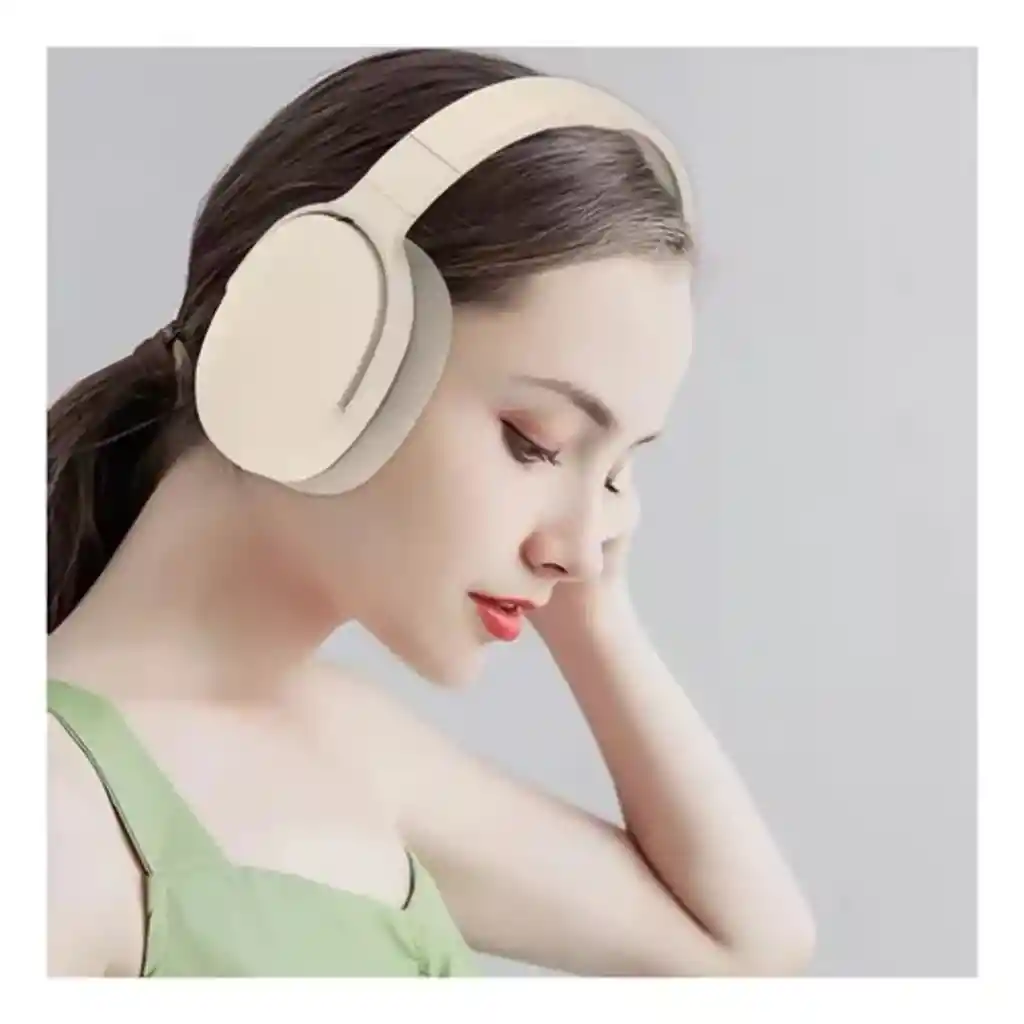Auriculares Bluetooth Nuez Claro Ligeros Plegable Para Viajes / P2961