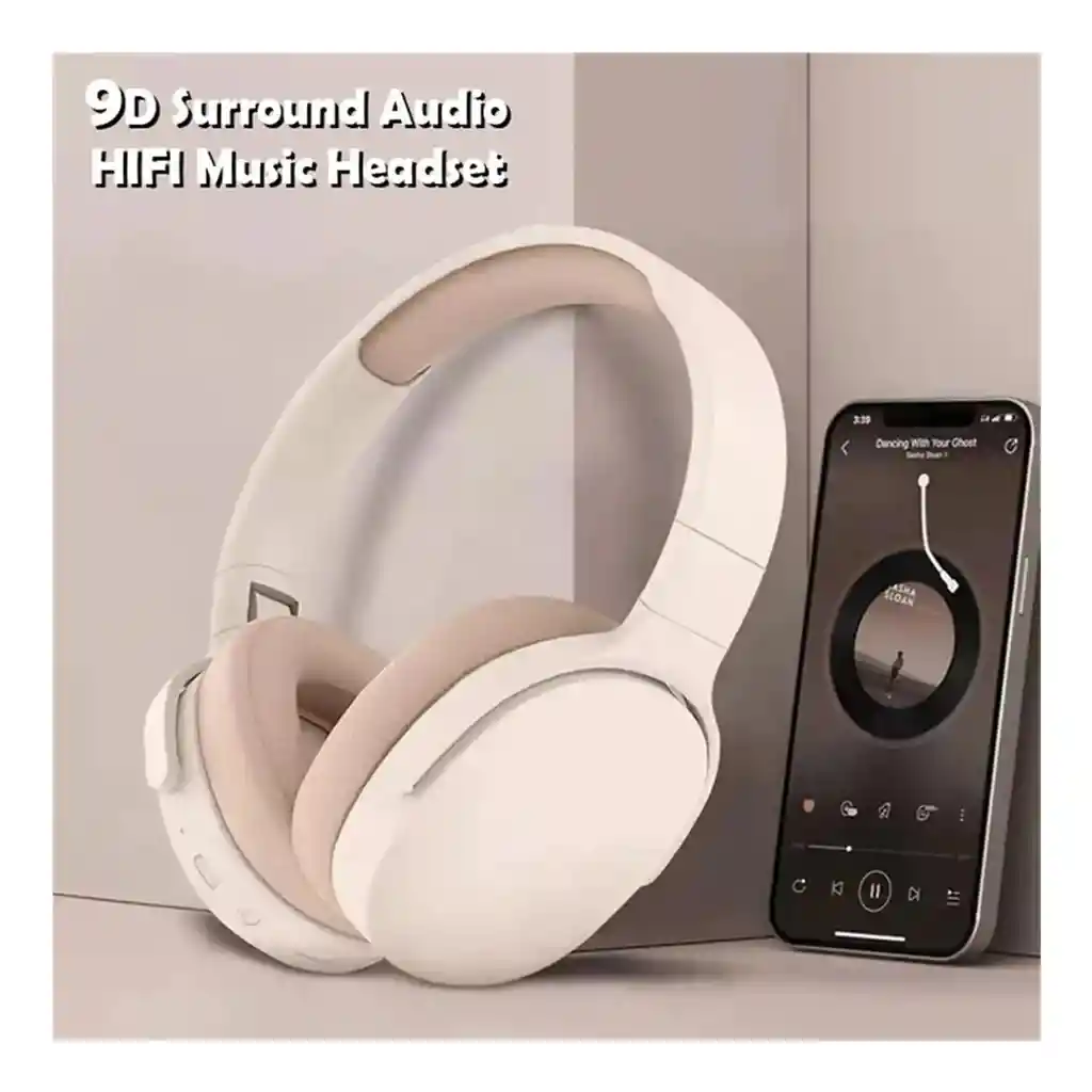 Auriculares Bluetooth Nuez Claro Ligeros Plegable Para Viajes / P2961