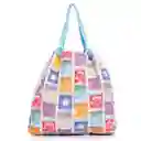Bolsa Ecologica Snoopy Words In Colors En Tela Anfluído Plegable