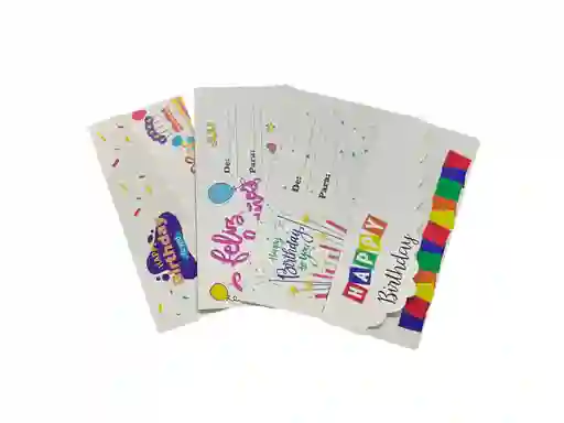 Sobre Lluvia De Sobres Tarjeta Dinero Tipo Kraft Feliz Cumpleaños